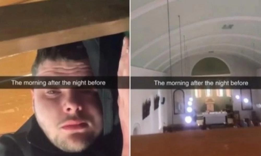 Ξύπνησε από hangover μέσα στην εκκλησία στη μέση της λειτουργίας!